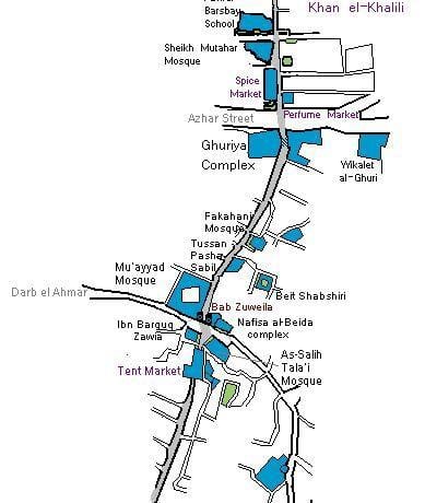 கான் el khalili பஜார் வரைபடம்