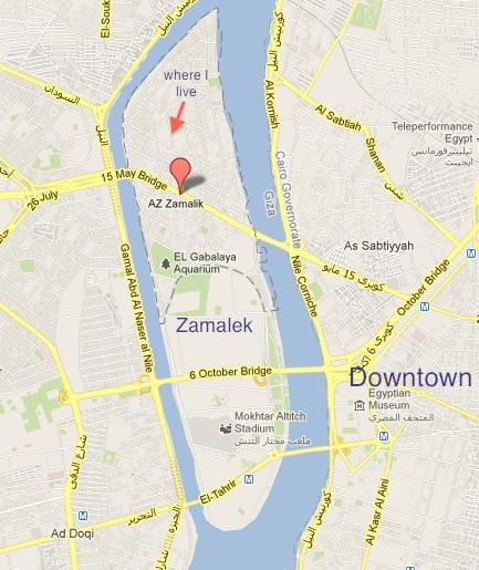 zamalek கெய்ரோ வரைபடம்