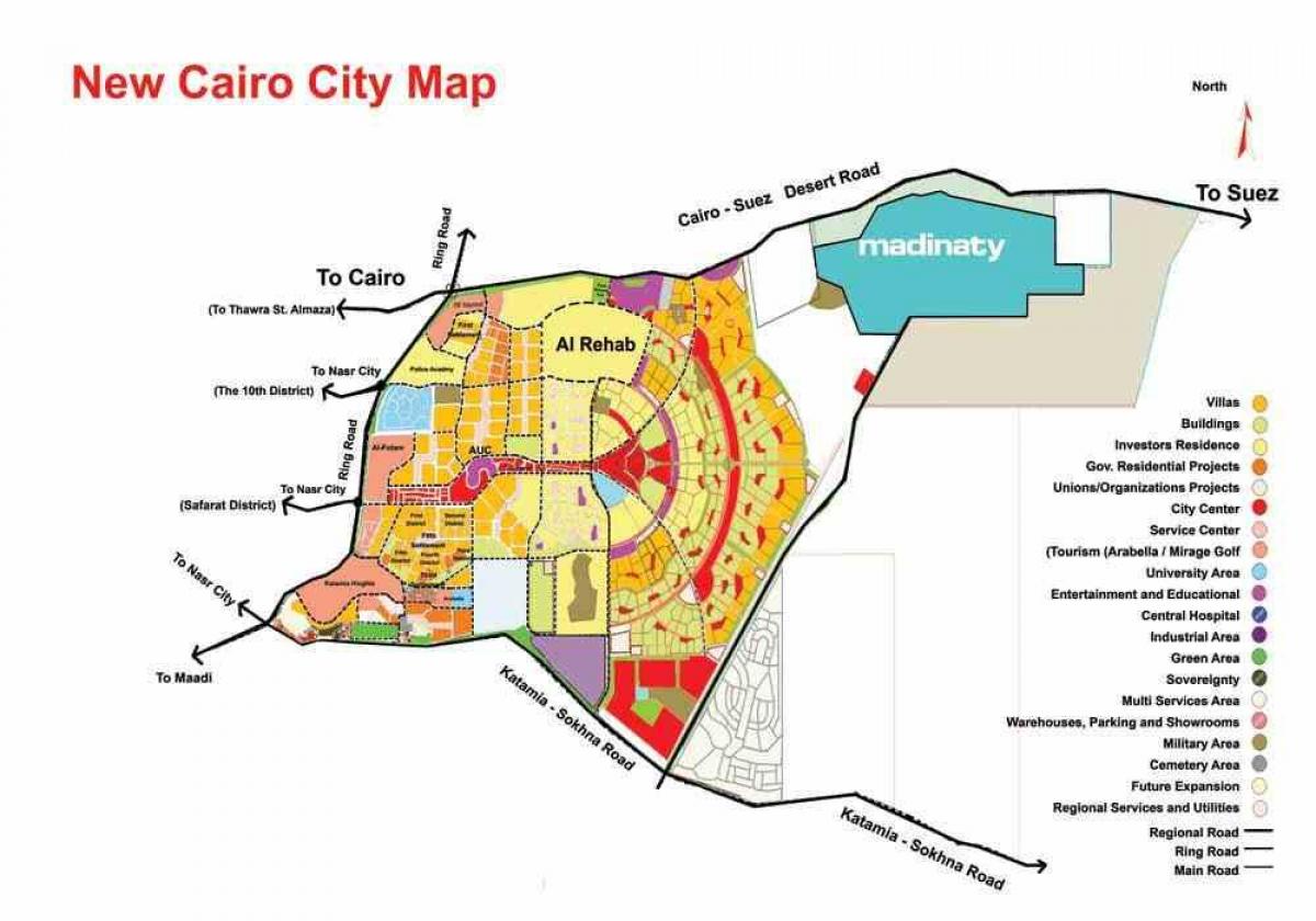 வரைபடம் புதிய கெய்ரோ நகரம்