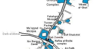 கான் el khalili பஜார் வரைபடம்